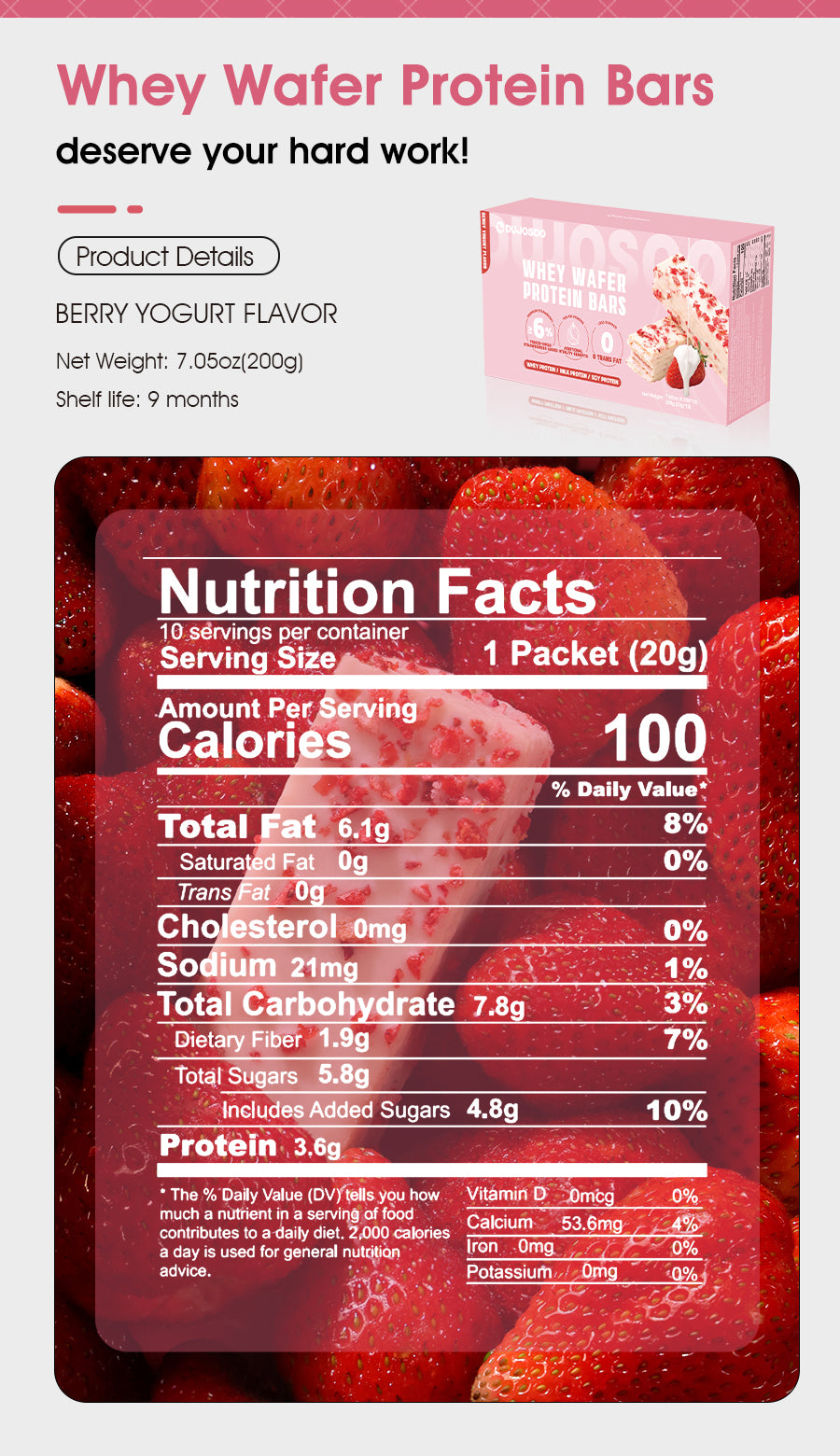 Protein Bar- Berry Yogurt Flavor